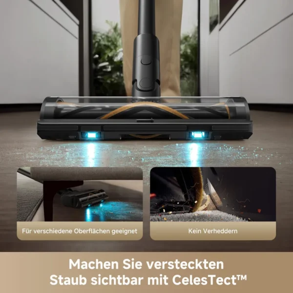 Dreame Z10 Akku-Stabstaubsauger,210AW,90min Laufzeit,H14-HEPA, 99,99% Reinigungsrate,Staubsicht-Tech für alle Böden,Auto-Erkennung&Saugkraft-Anpassung – Bild 9