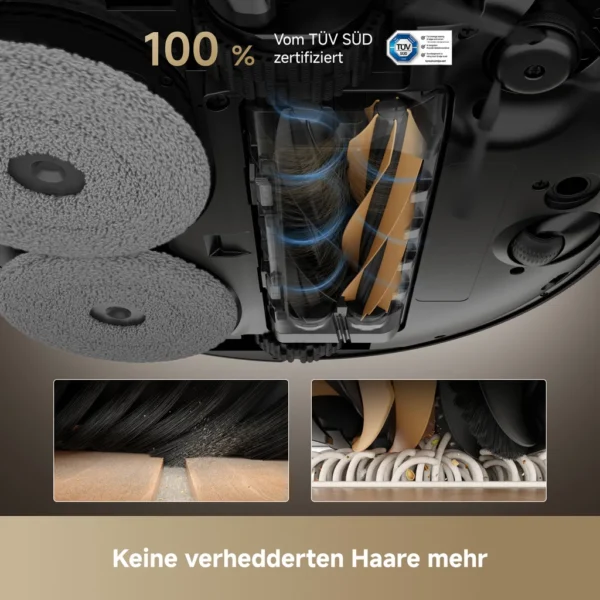 DREAME X50 Master Staubsaugerroboter mit 24,9cm Basisstation,Automatisches Nachfüllen＆Entleeren,Nachlaufsystem,AI Hindernisvermeidung,20000Pa, Schwarz – Bild 10