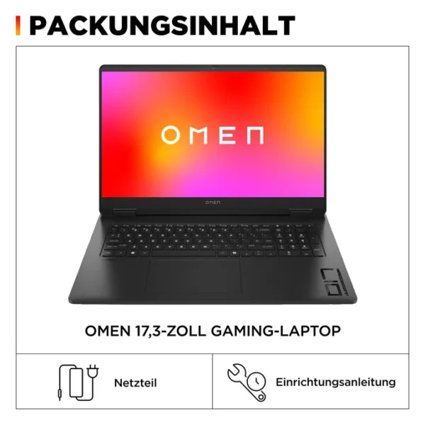 HP OMEN Gaming Laptop 17,3" QHD IPS R7-8845HS 32GB/1TB RTX 4070 240Hz Windows 11 17-db0079ng - A33TLEA#ABD – Bild 3
