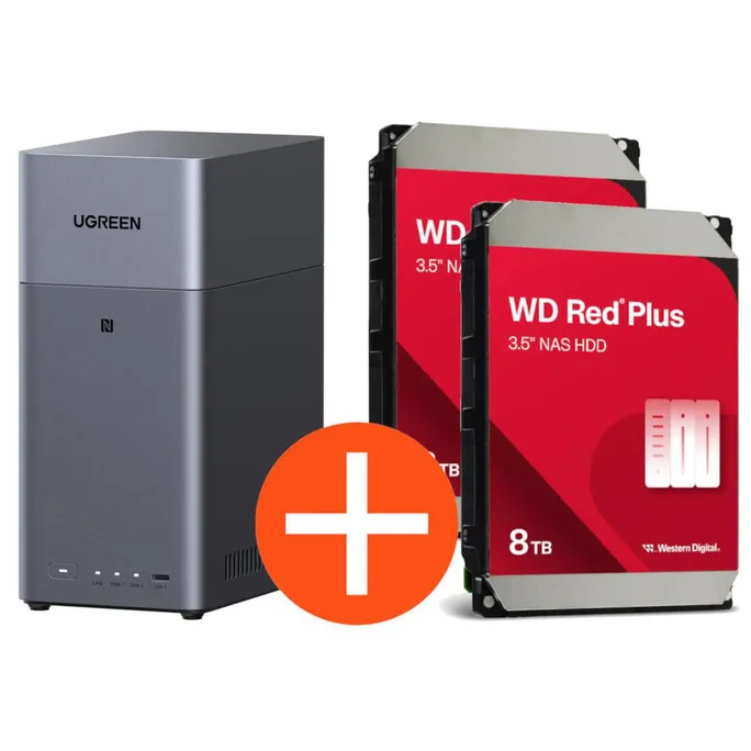 image-19228.webp UGREEN NASync DH2300 NAS System 2-Bay 16TB inkl. 2x WD WD80EFPX NAS HDD - 8 TB – Bild 1