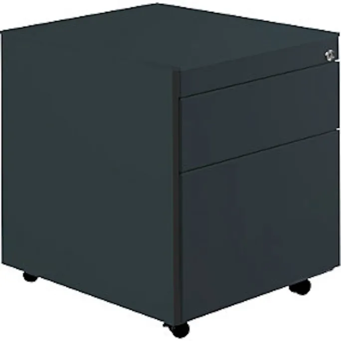 image-22680.webp Schubladencontainer mit Rollen, 570x600, 1 Schub, 1 Hängereg., anthrazit – Bild 1