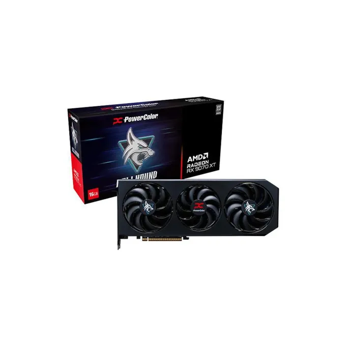 image-4397.webp POWERCOLOR AMD Radeon RX 9070 XT Hellhound OC 16GB GDDR6 Grafikkarte HDMI/3xDP – Bild 1