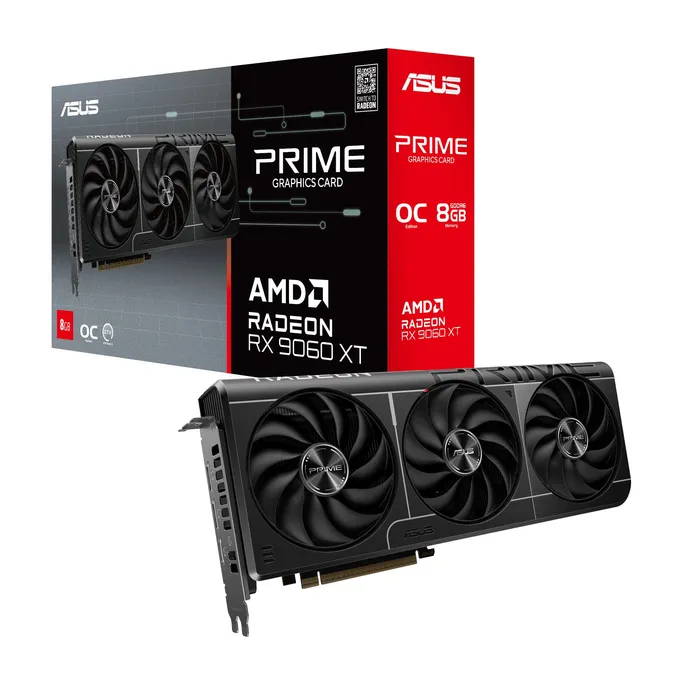 image-4447.webp ASUS PRIME Radeon RX 9060 XT OC PRIME-RX9060XT-O8G 8GB DDR6 Grafikkarte, HDMI/DP – Bild 1